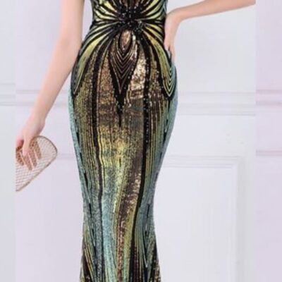 Vestido Sirena Negro, Tornasol