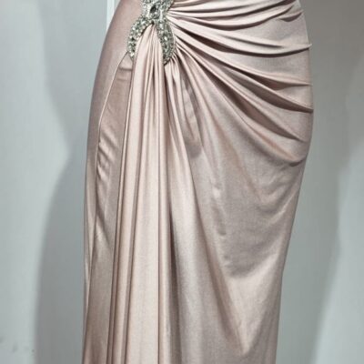 Vestido Elegante Rosa Palo, Rosa